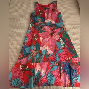 Talbots Red Floral Dress